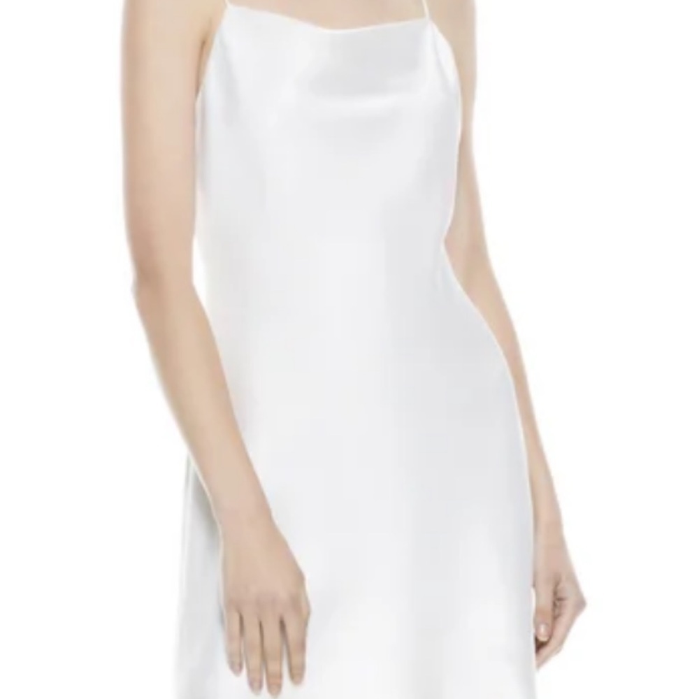Alice + Olivia Satin White Mini Dress
